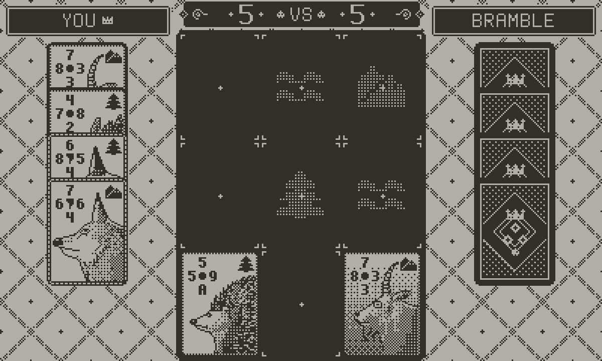 Beast Duel screenshot: A card flips