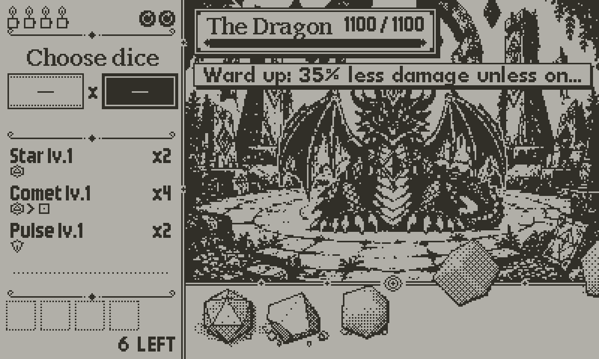 Dicemancer screenshot: Guardian · The Dragon
