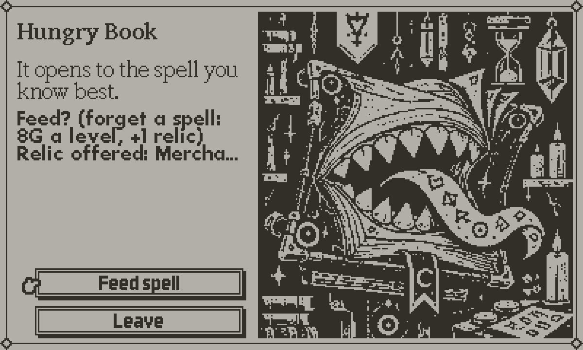Dicemancer screenshot: The Hungry Book