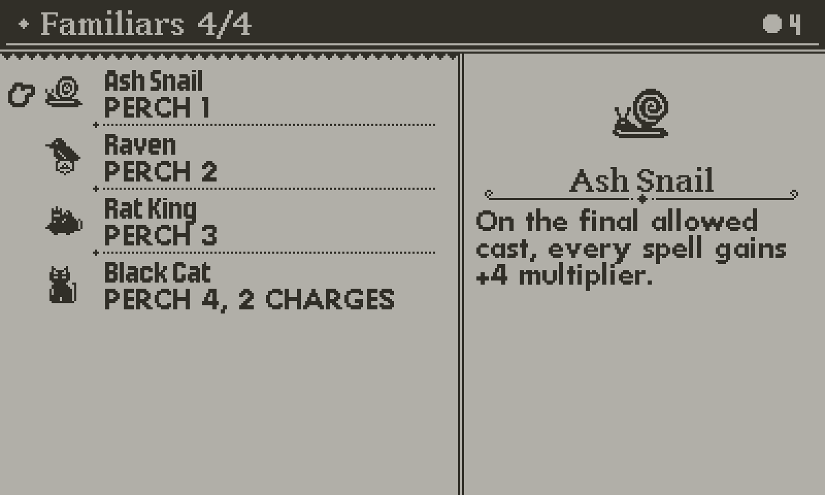Dicemancer screenshot: Familiars