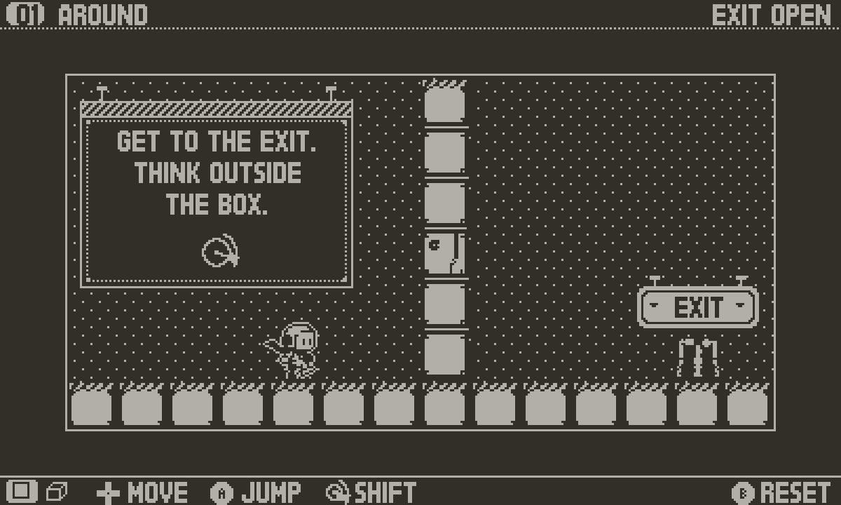 ZLab screenshot: Room 1 · a wall in the way